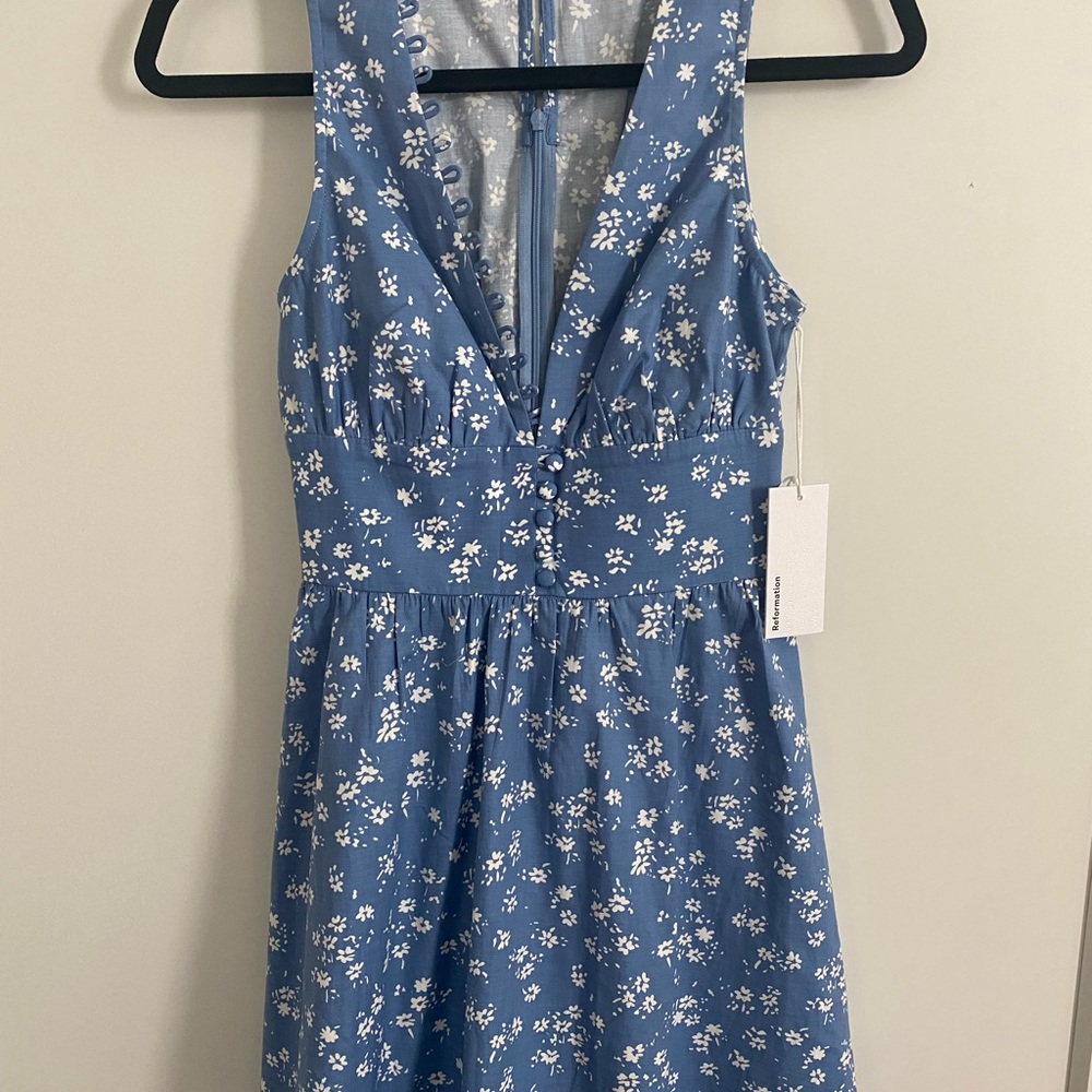 Reformation light blue dress